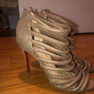 Christian Louboutin gold sandals